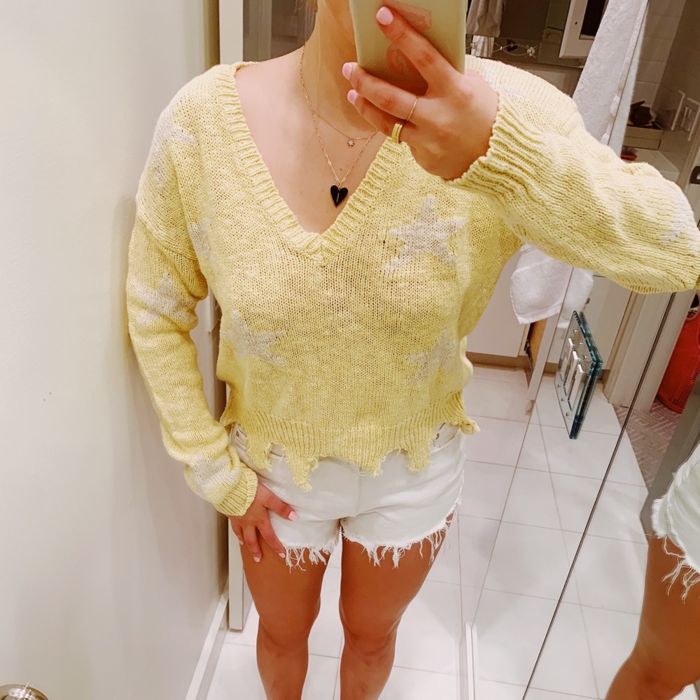Yellow star sweater